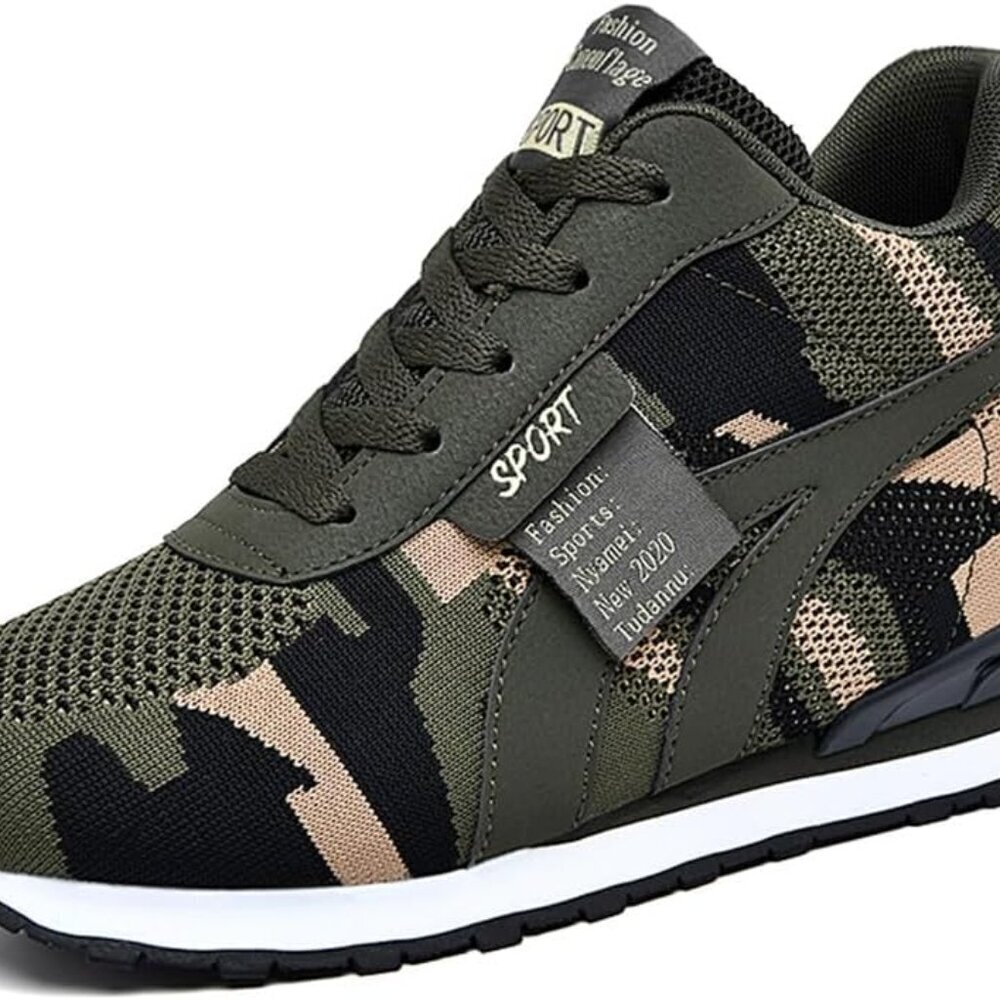 Women's Camouflage Canvas Sneakers Breathable Wedges Casual Shoes